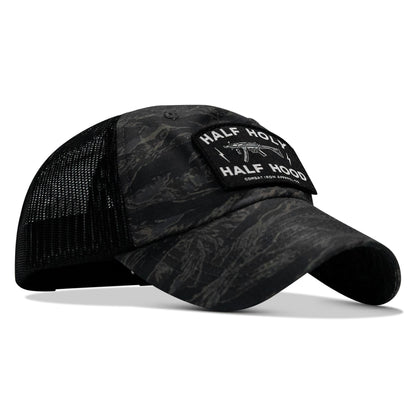 Half Holy. Half Hood Patch. Tactical Ripstop Mesh Snapback Hat