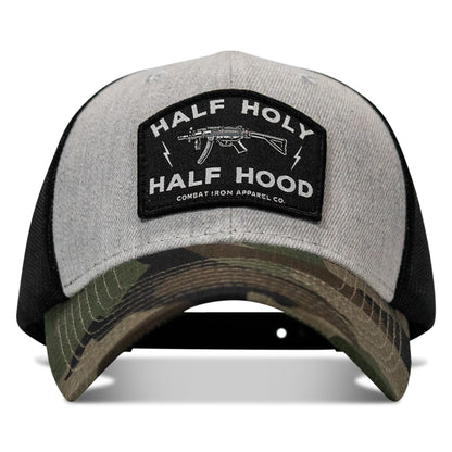 Half Holy. Half Hood Patch Original Ripstop Snapback Hat