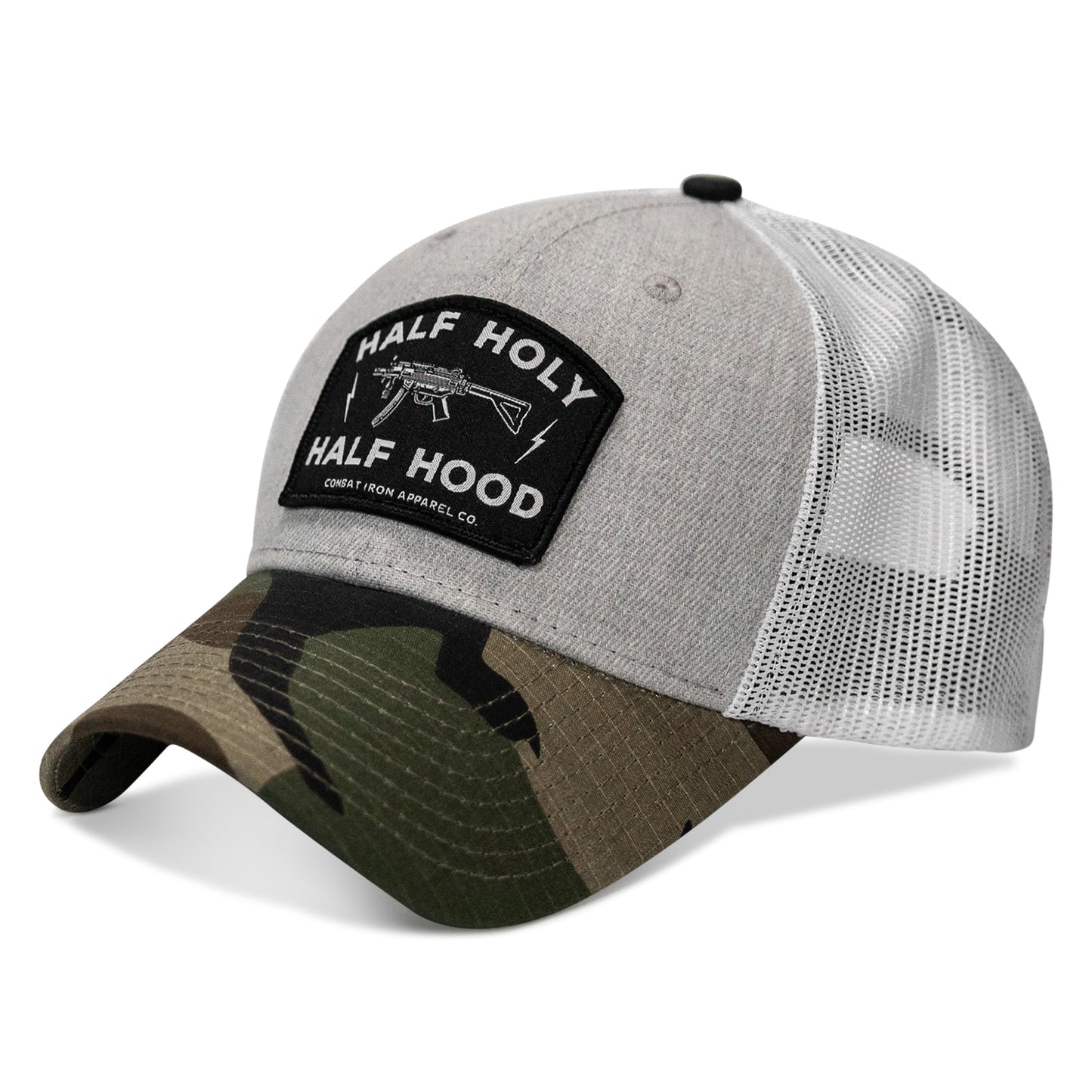 Half Holy. Half Hood. Patch Snapback Hat