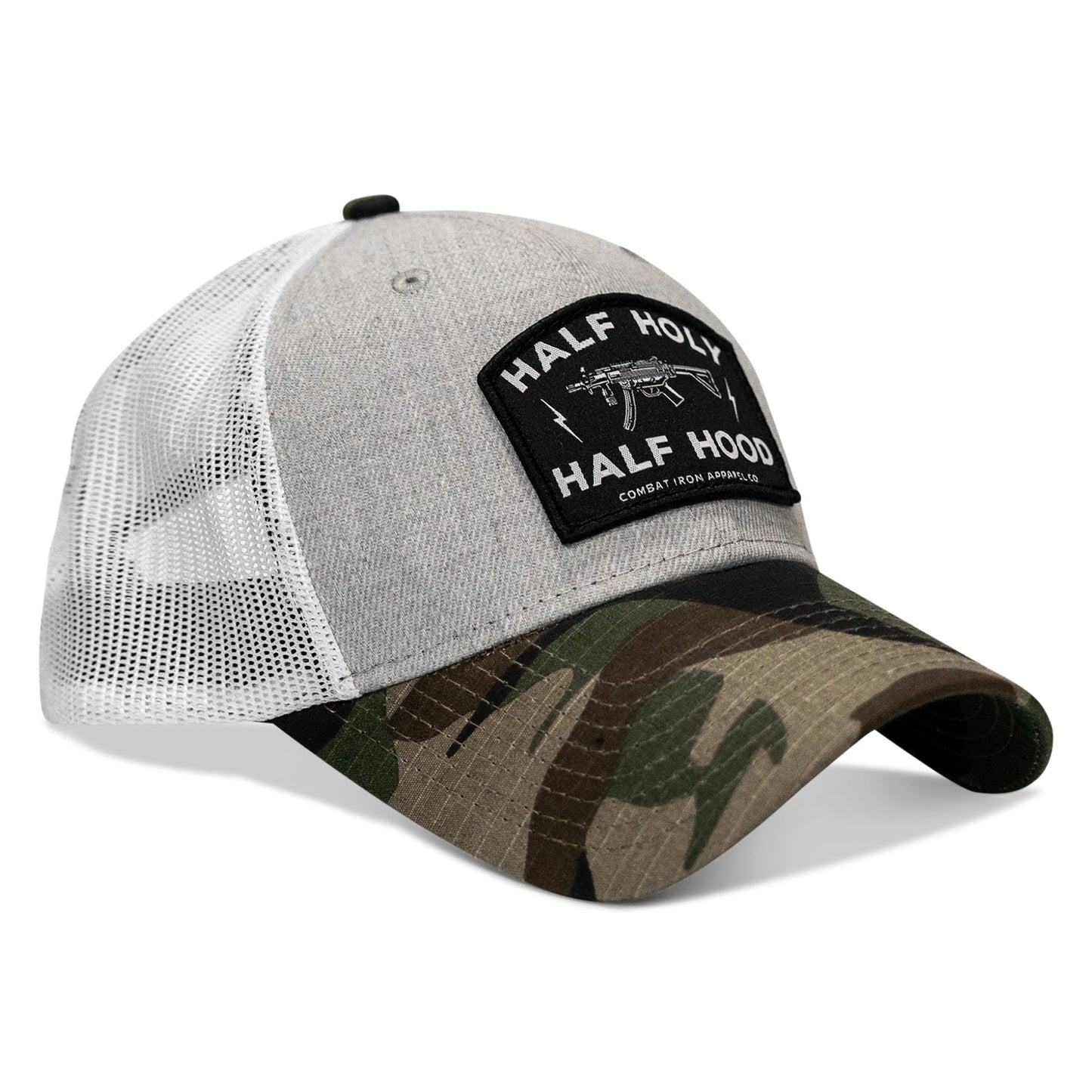 Half Holy. Half Hood. Patch Snapback Hat