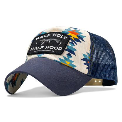 Half Holy. Half Hood Patch. Tactical Ripstop Mesh Snapback Hat