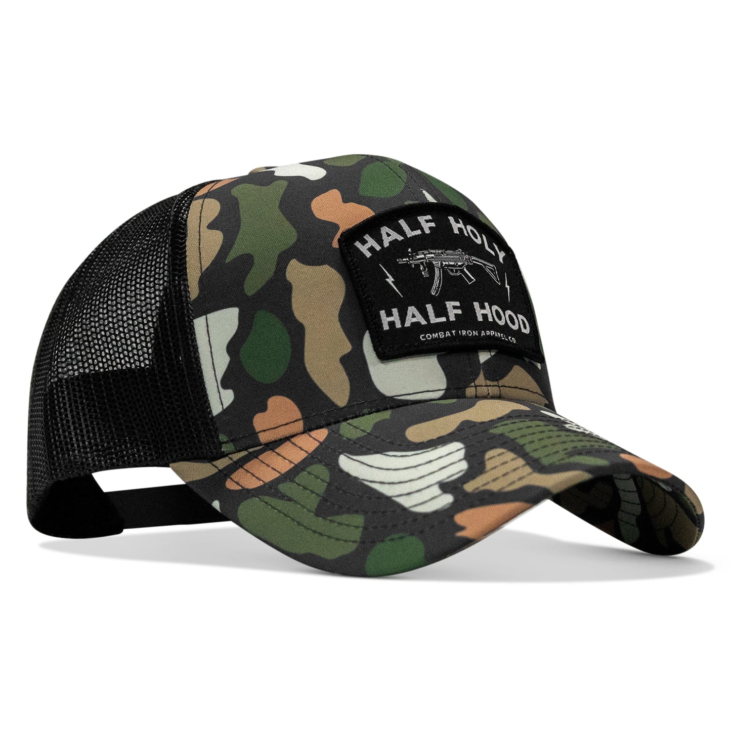 Half Holy. Half Hood. Patch Snapback Hat