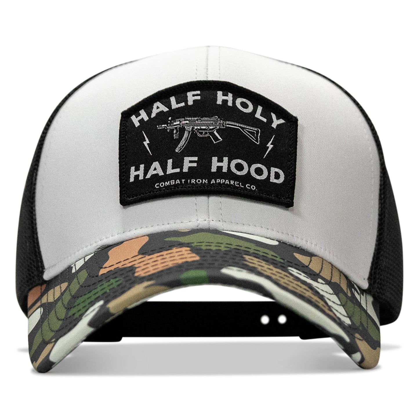Half Holy. Half Hood. Patch Snapback Hat