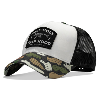 Half Holy. Half Hood. Patch Snapback Hat