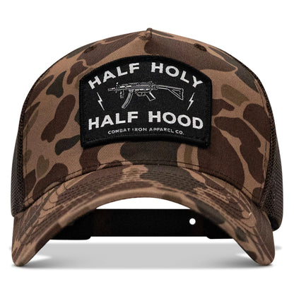 Half Holy. Half Hood. Patch Snapback Hat