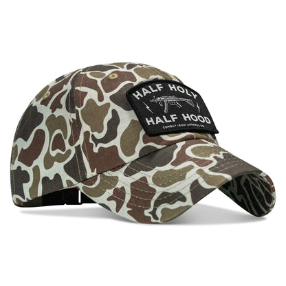 Half Holy. Half Hood Patch. Tactical Ripstop Mesh Snapback Hat