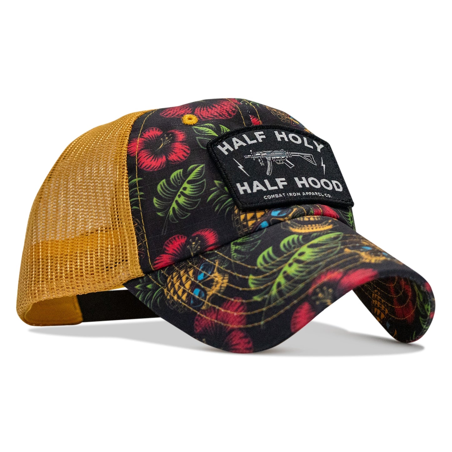 Half Holy. Half Hood Patch. Tactical Ripstop Mesh Snapback Hat