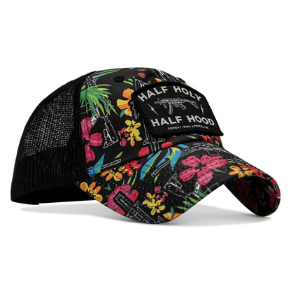 Half Holy. Half Hood Patch. Tactical Ripstop Mesh Snapback Hat
