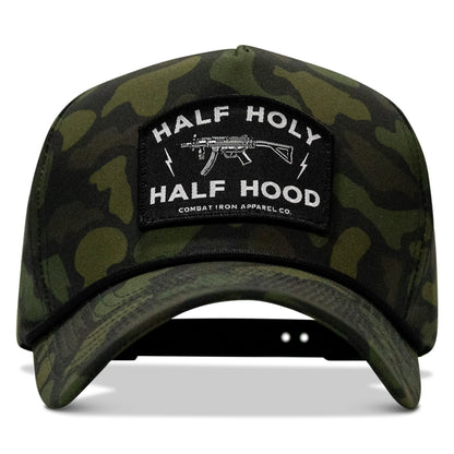 Half Holy. Half Hood. Patch 5 Pannel Rope Snapback