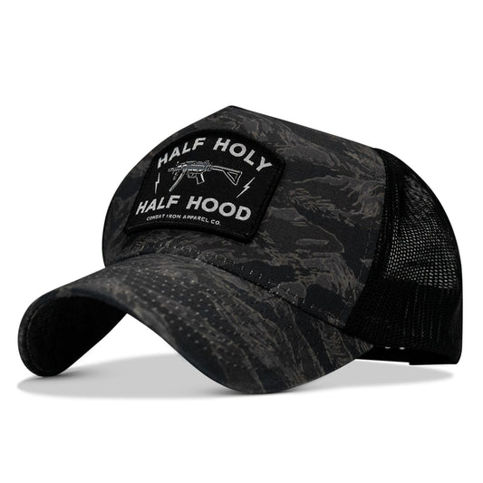 Half Holy. Half Hood Patch Five Panel Breacher Snapback Hat