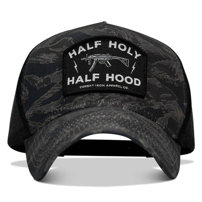 Half Holy. Half Hood Patch Five Panel Breacher Snapback Hat