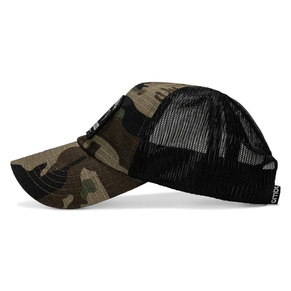 Half Holy. Half Hood Patch. Tactical Ripstop Mesh Snapback Hat