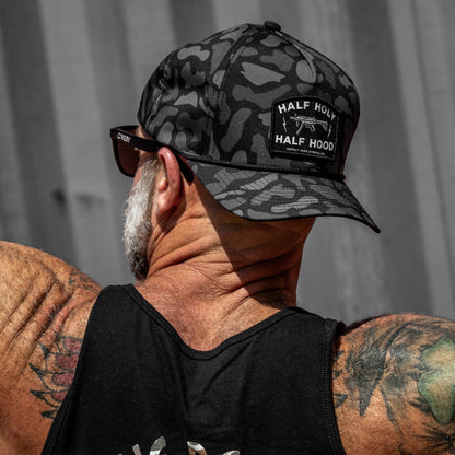 Half Holy. Half Hood. 5 Pannel Rope Snapback Hat