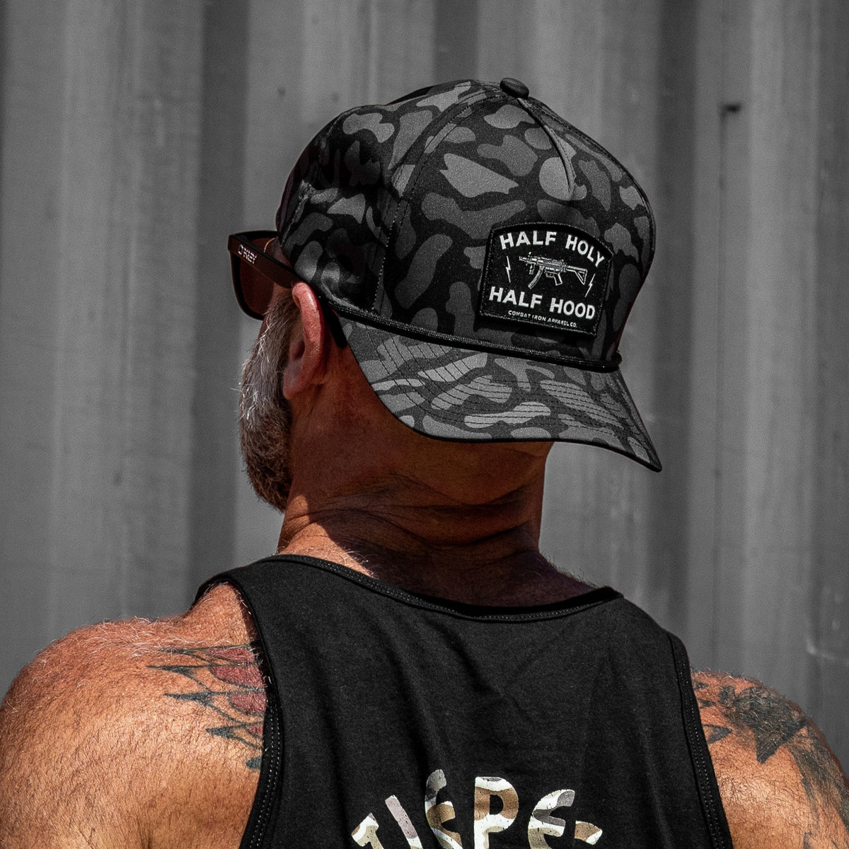 Half Holy. Half Hood. 5 Pannel Rope Snapback Hat
