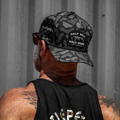 Half Holy. Half Hood. 5 Pannel Rope Snapback Hat