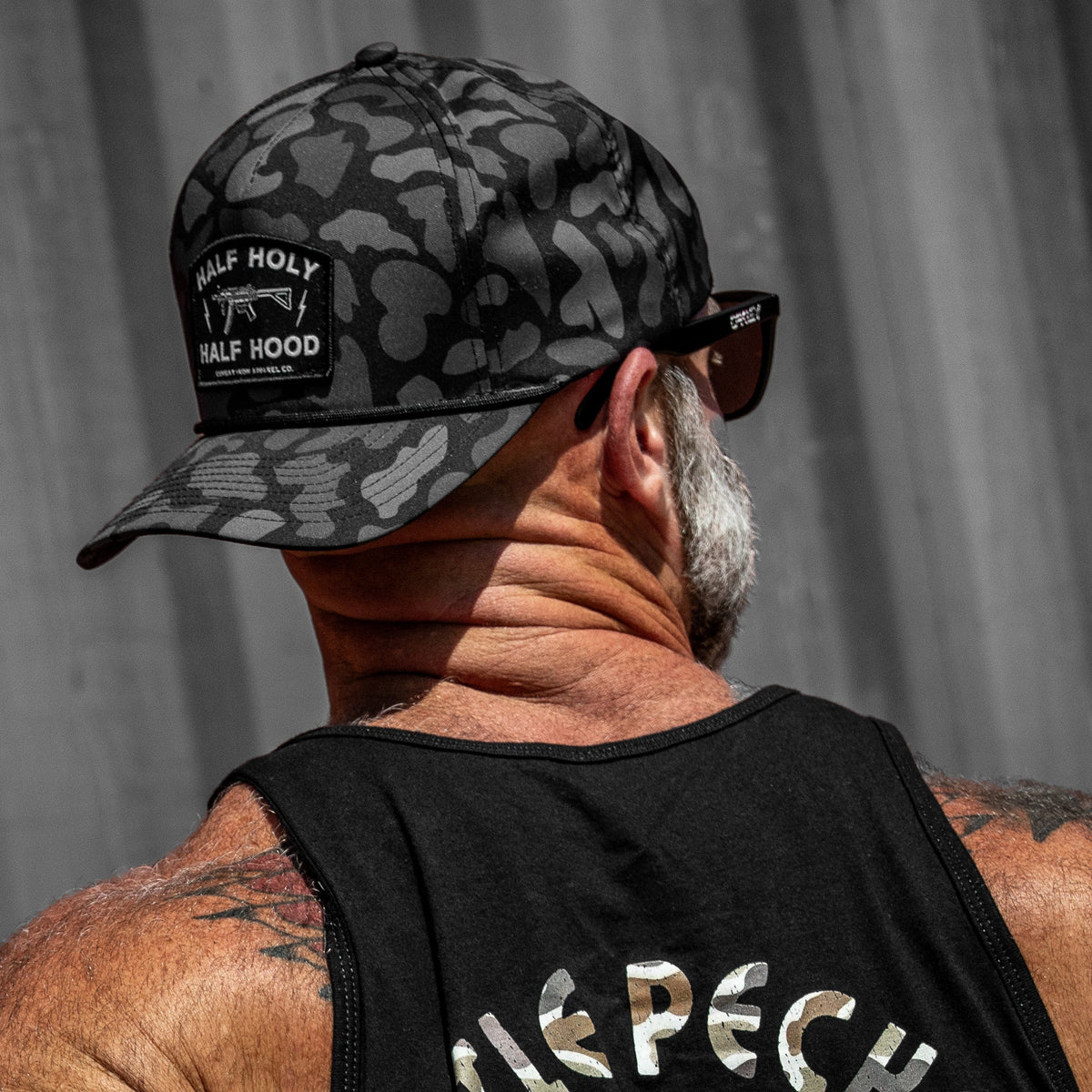 Half Holy. Half Hood. 5 Pannel Rope Snapback Hat