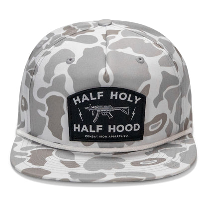 Half Holy. Half Hood. Flatbill Hat
