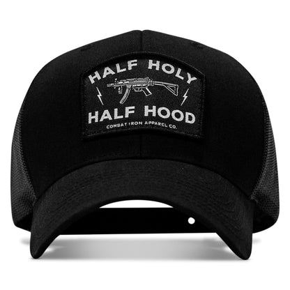 Half Holy. Half Hood. Patch Snapback Hat