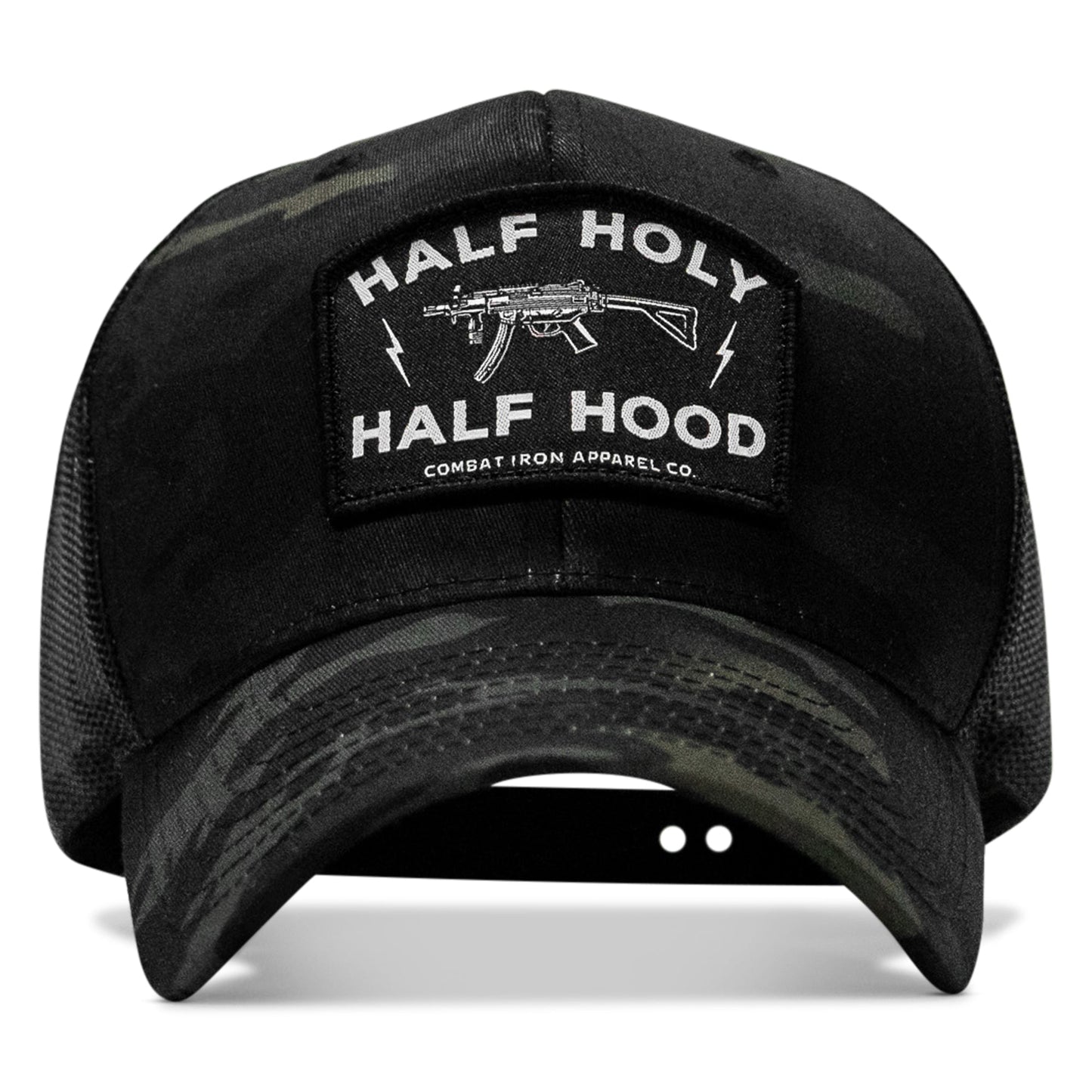 Half Holy. Half Hood. Patch Snapback Hat