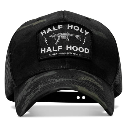 Half Holy. Half Hood. Patch Snapback Hat