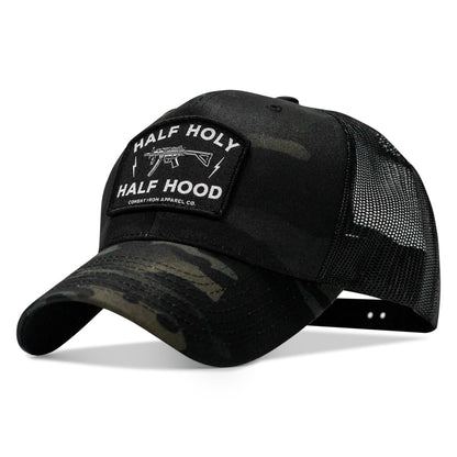 Half Holy. Half Hood. Patch Snapback Hat