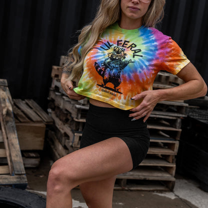 Lil Feral Raccoon Women's Crop T-Shirt