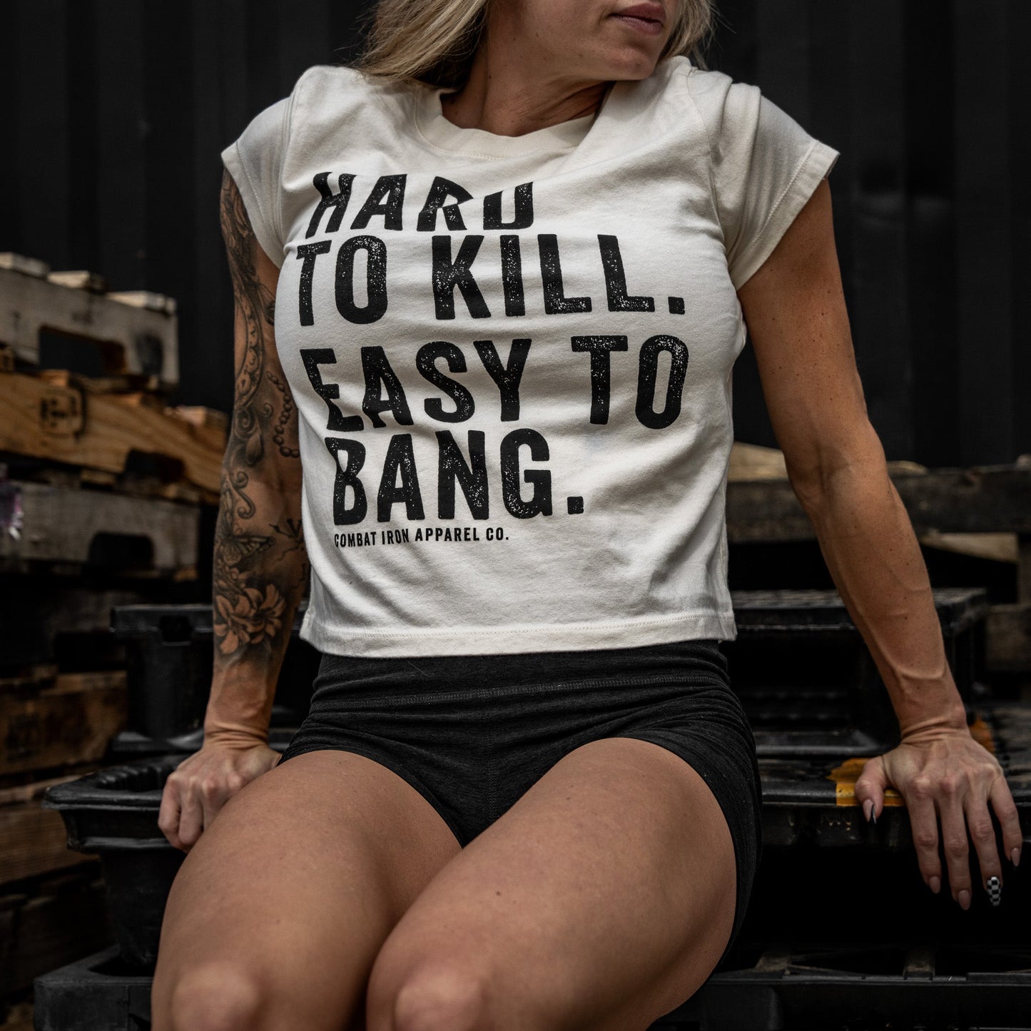 Hard To Kill. Easy To Bang. Women's Crop T-Shirt