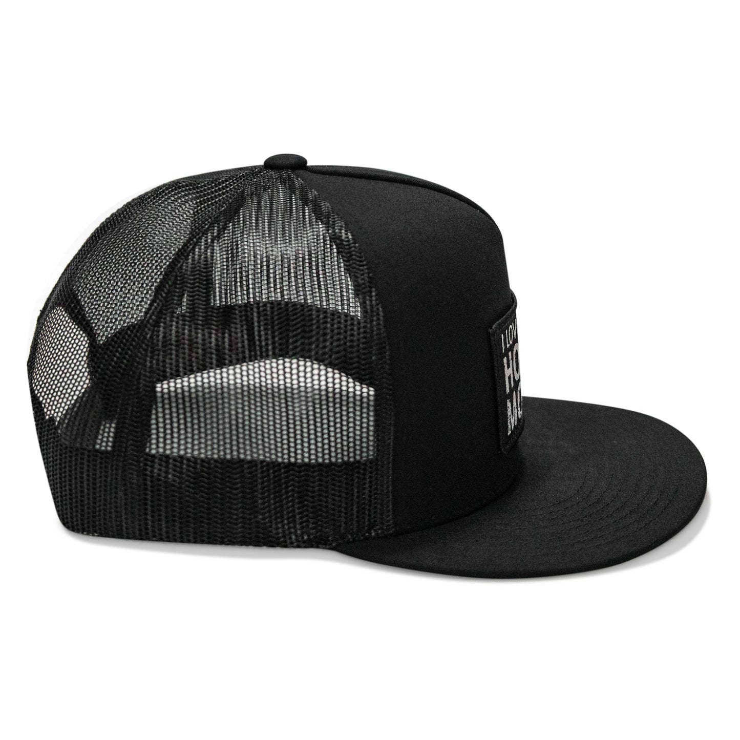 I Love Hot Moms Patch Flatbill Snapback Hat