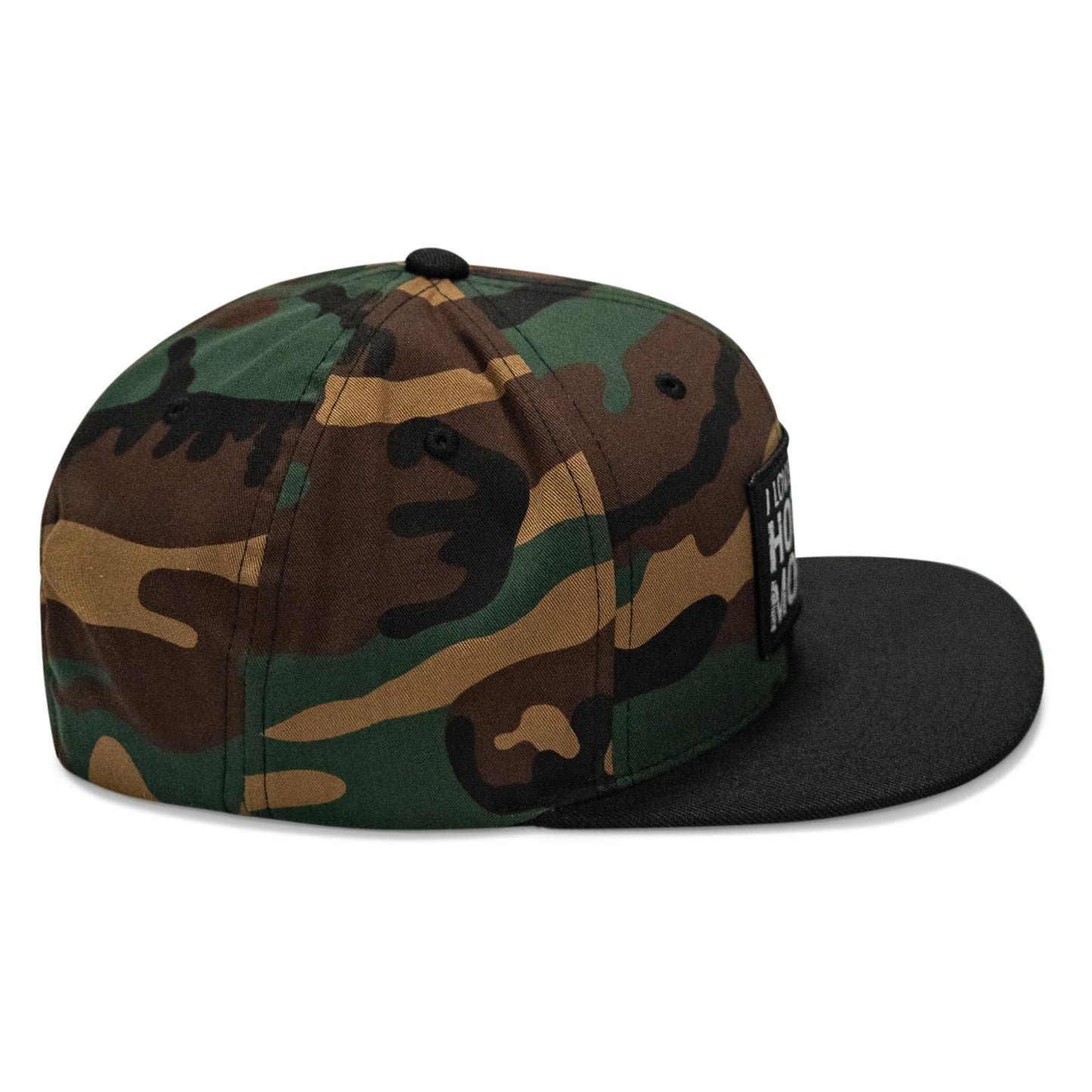 I Love Hot Moms Patch Flatbill Snapback Hat