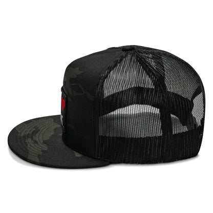 I Love Hot Moms Patch Flatbill Snapback Hat