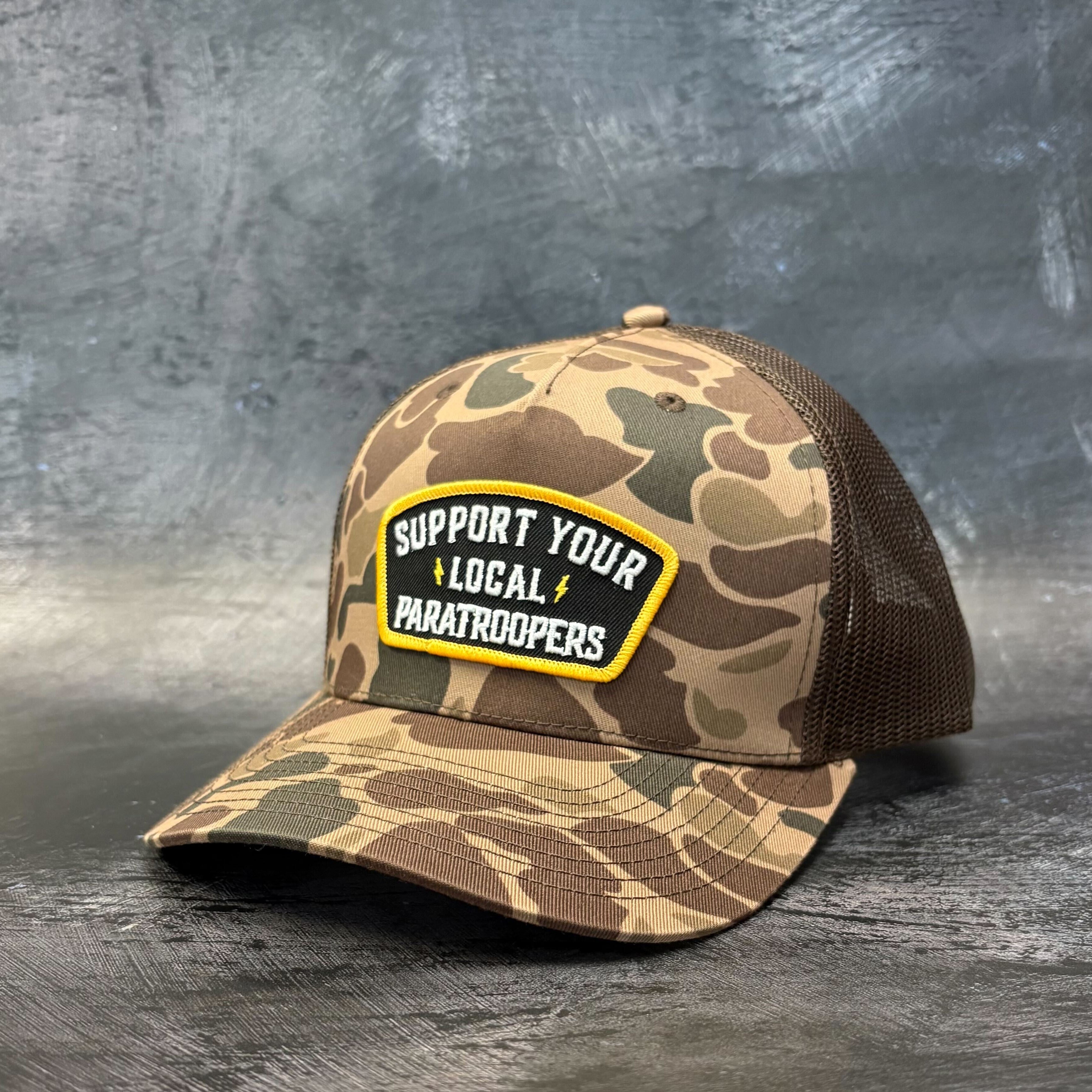 Support Your Local Paratroopers Patch Trucker Hat