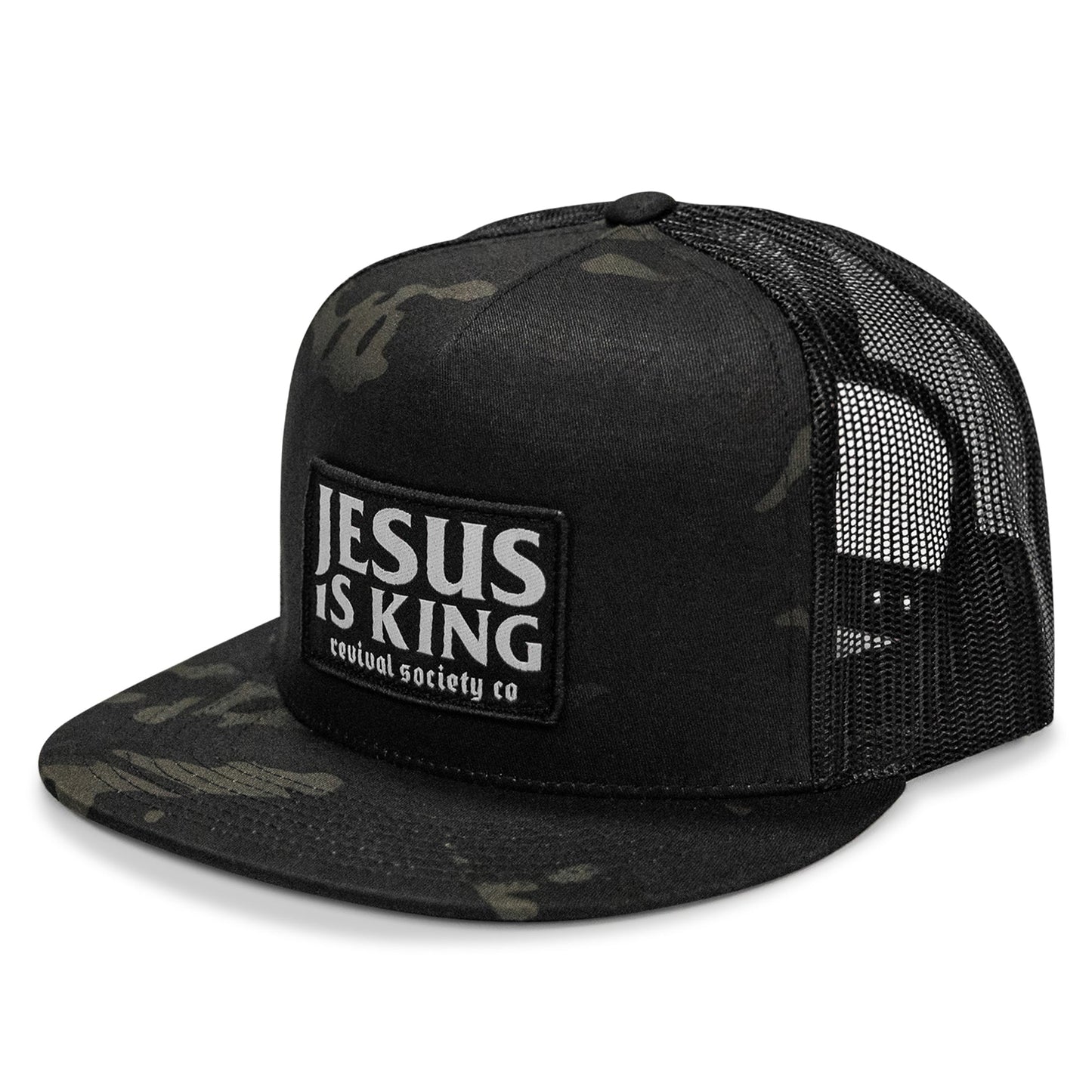 Jesus Is King Patch Flatbill Hat
