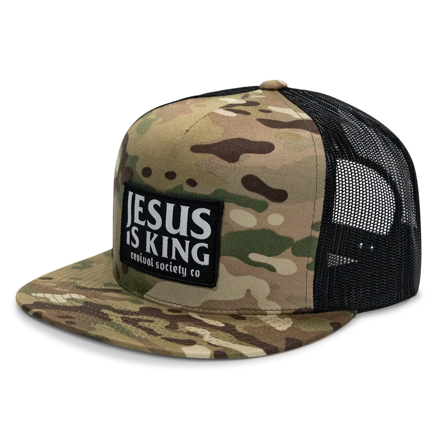 Jesus Is King Patch Flatbill Hat