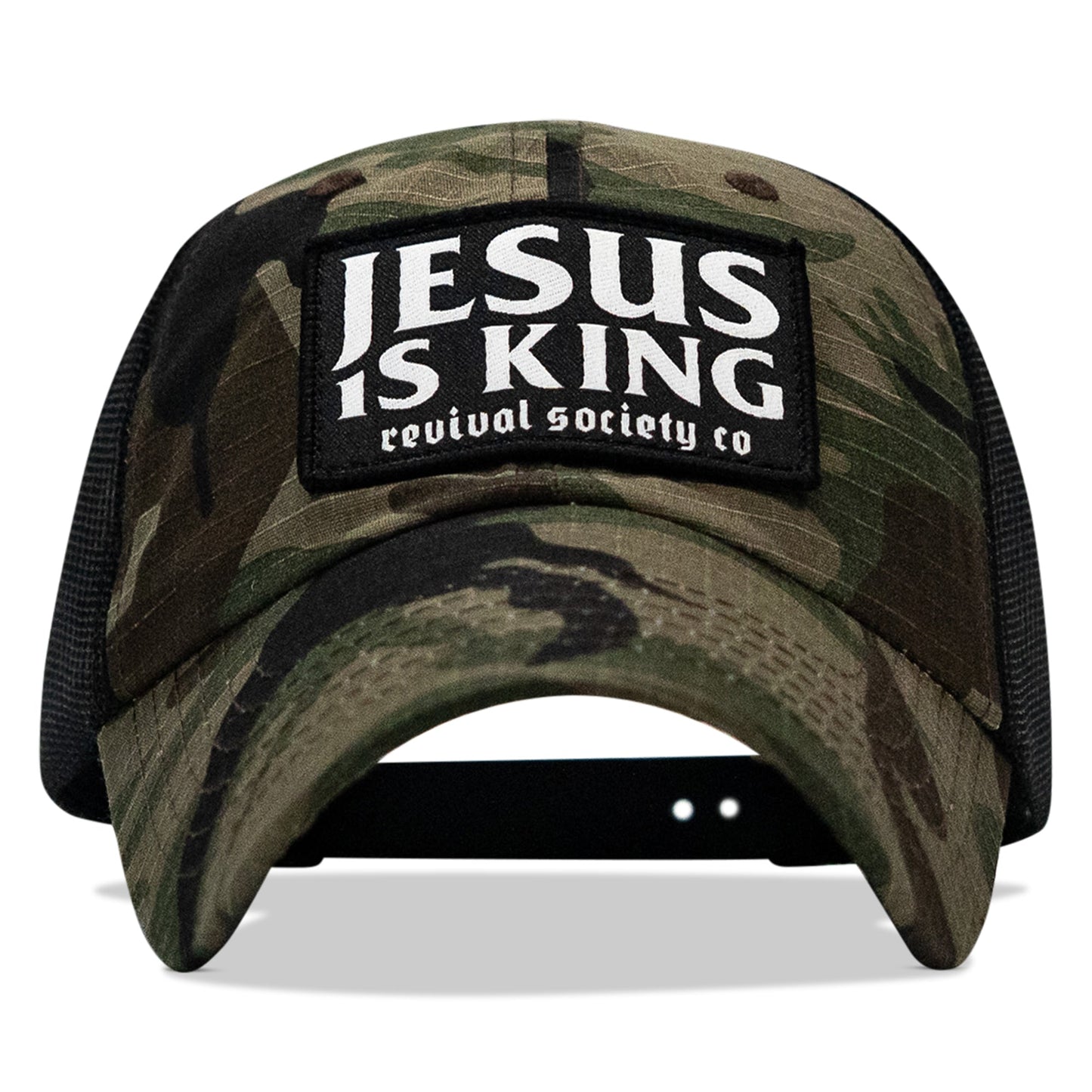 Jesus Is King Patch Tactical Ripstop Mesh Snapback Hat