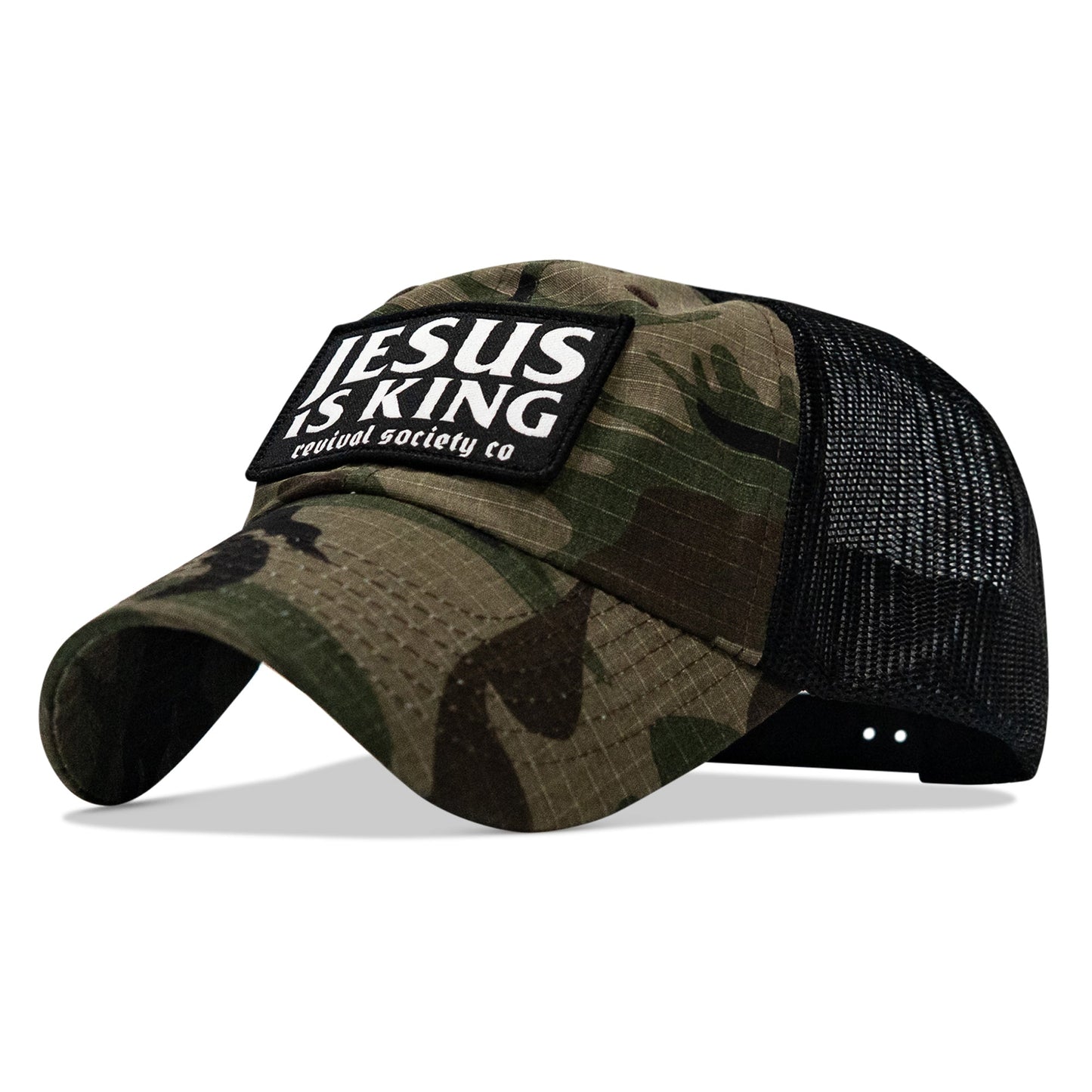 Jesus Is King Patch Tactical Ripstop Mesh Snapback Hat