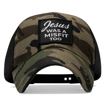 Jesus Was A Misfit Too Patch Tactical Ripstop Mesh Snapback Hat