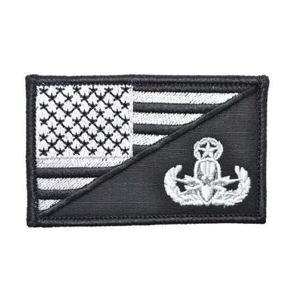 EOD MASTER Explosive Ordnance Disposal USA Flag - 2.25x3.5 Patch