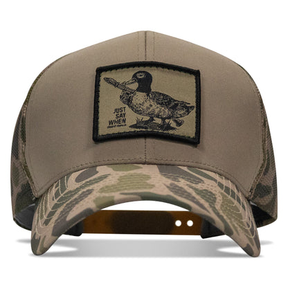 Just Say When Patch Snapback Hat