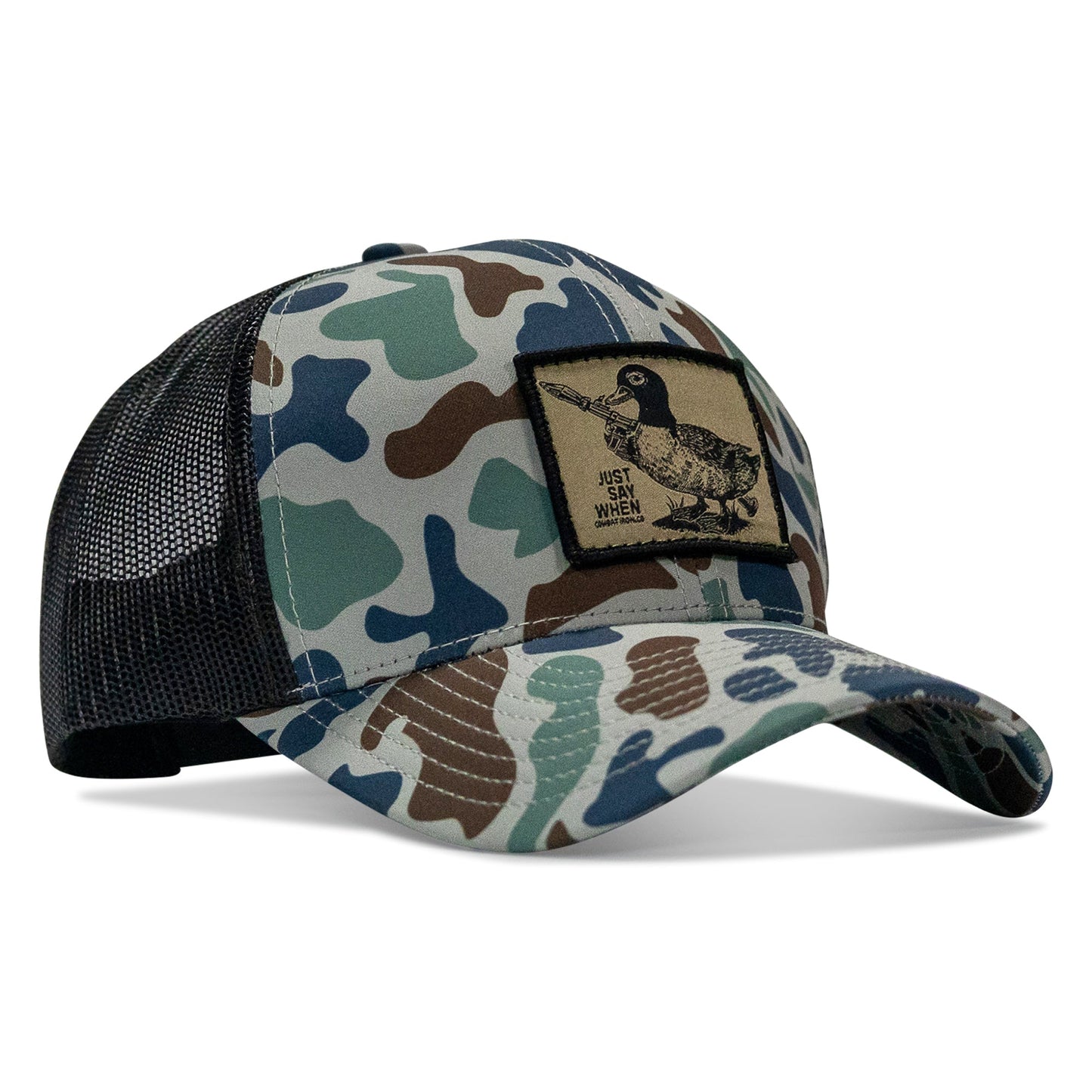 Just Say When Patch Snapback Hat