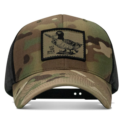 Just Say When Patch Snapback Hat