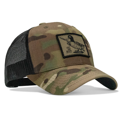 Just Say When Patch Snapback Hat