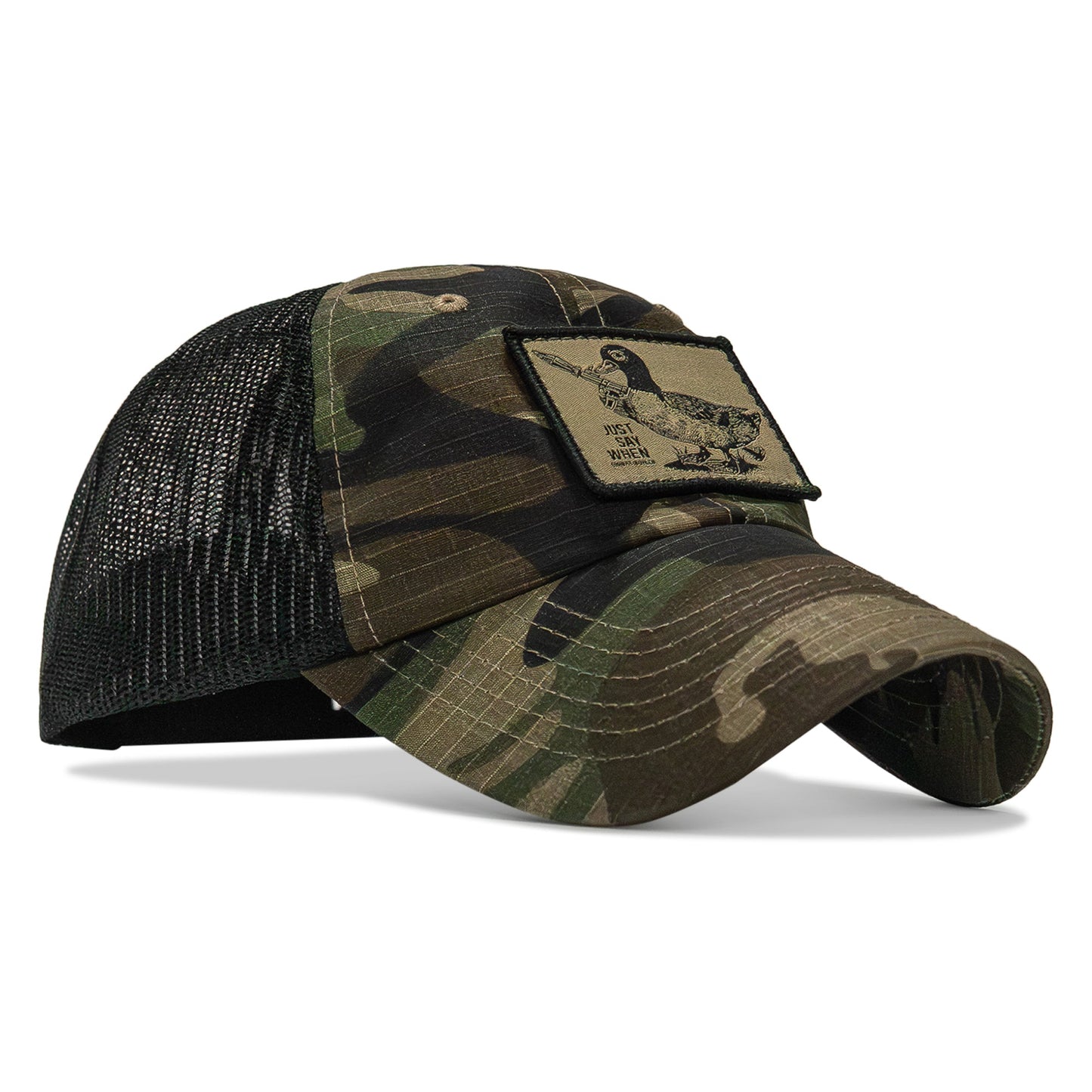 Just Say When Patch. Tactical Ripstop Mesh Snapback Hat