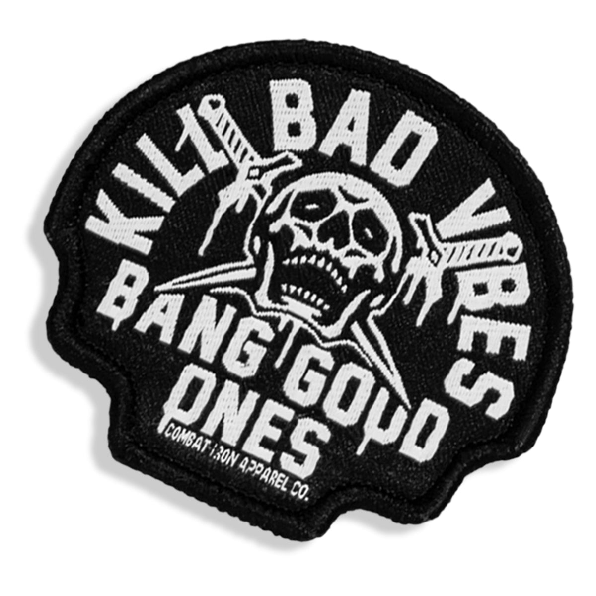 Kill Bad Vibes Skull Velcro Patch