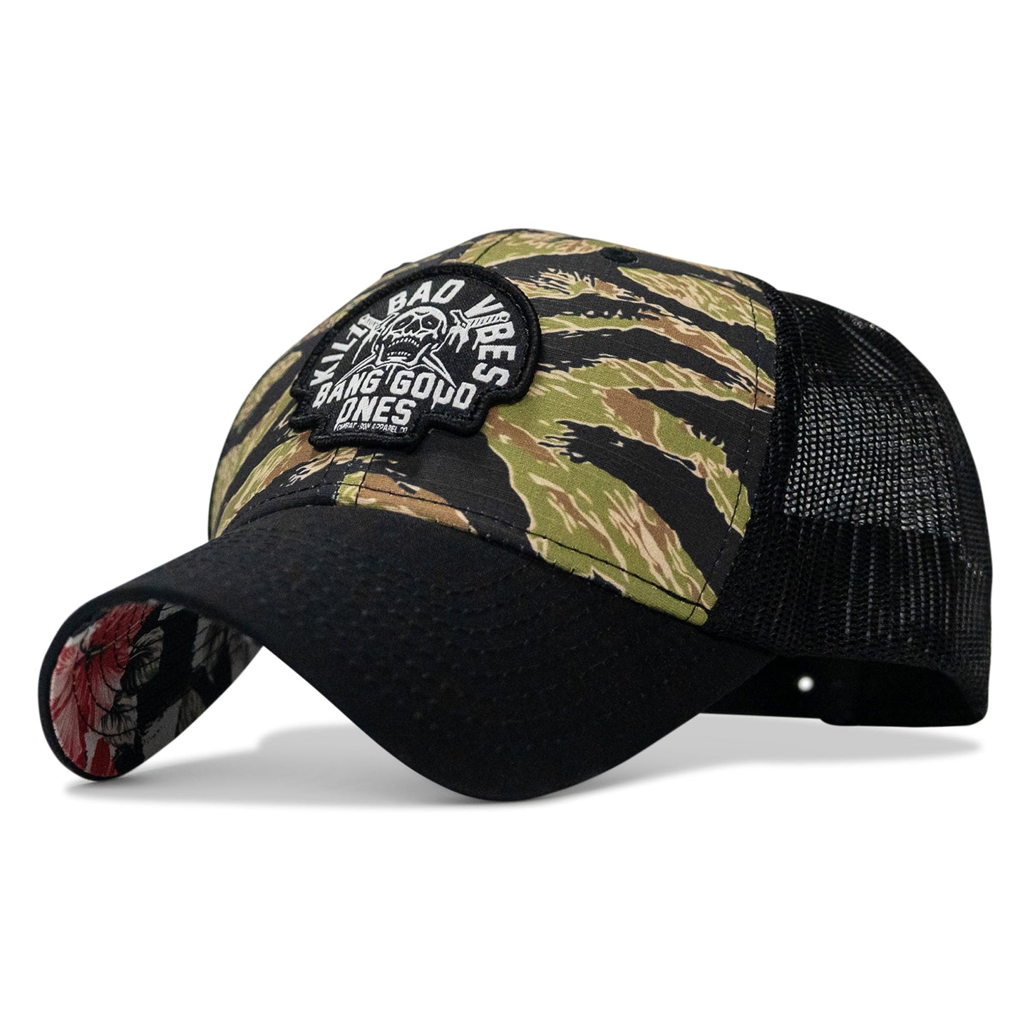 Kill Bad Vibes Skull Patch Original Ripstop Snapback Hat