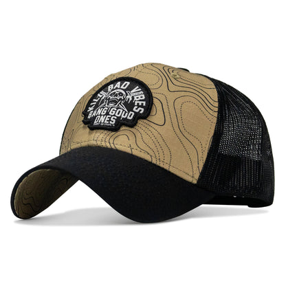 Kill Bad Vibes Skull Patch Original Ripstop Snapback Hat