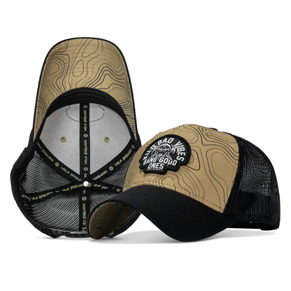 Kill Bad Vibes Skull Patch Original Ripstop Snapback Hat