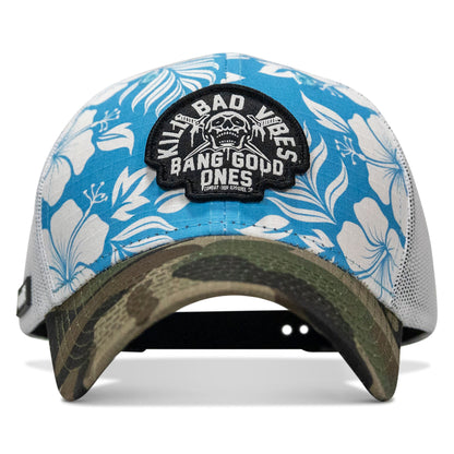 Kill Bad Vibes Skull Patch Original Ripstop Snapback Hat