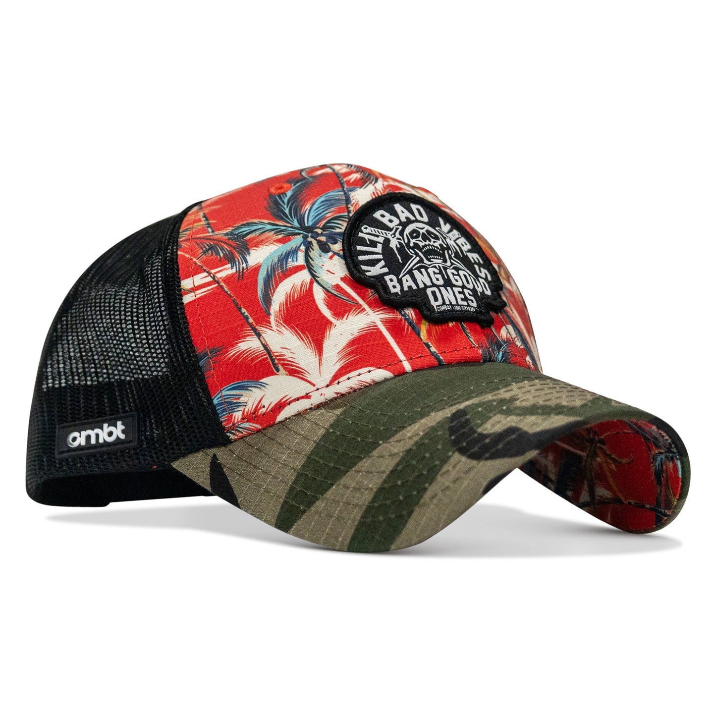 Kill Bad Vibes Skull Patch Original Ripstop Snapback Hat