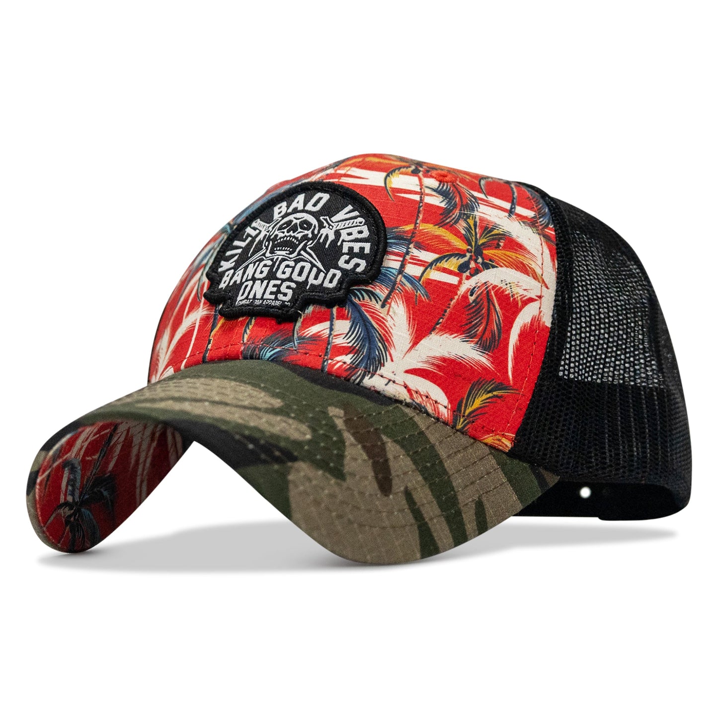 Kill Bad Vibes Skull Patch Original Ripstop Snapback Hat