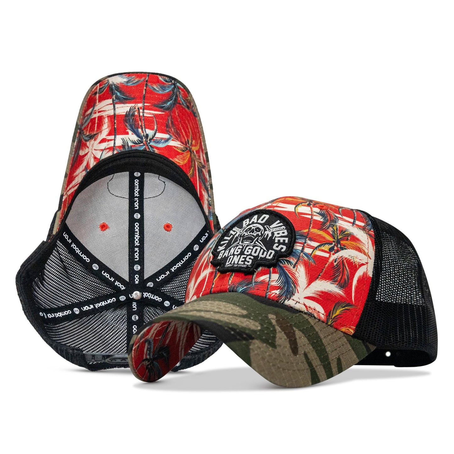 Kill Bad Vibes Skull Patch Original Ripstop Snapback Hat